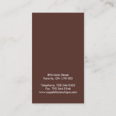 Le sucre saute des cartes de visite (Dos)