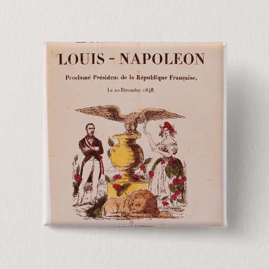 Le Suffrage Universel Vierkante Button 5,1 Cm (Voorkant)