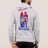 Le surf | Sweat - shirt à capuche à fermeture écla (Dos)