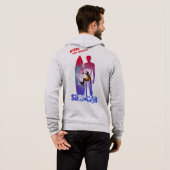 Le surf | Sweat - shirt à capuche à fermeture écla (Dos entier)