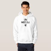 Le sweat - shirt à capuche blanc moyen (Devant entier)