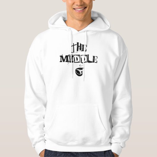 Le sweat - shirt à capuche blanc moyen (Devant)