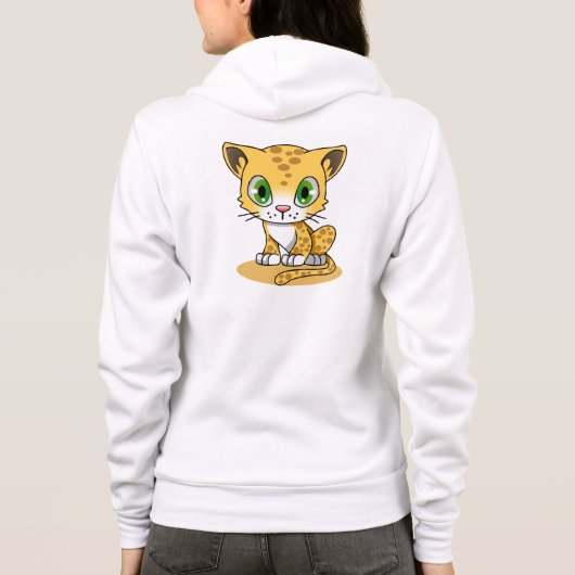 Le sweat - shirt à capuche de bébé de léopard de (Dos)