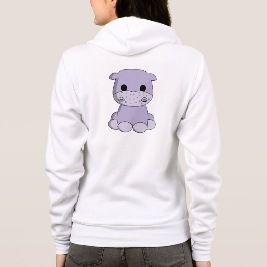 Le sweat - shirt à capuche de bébé d'hippopotame (Dos)