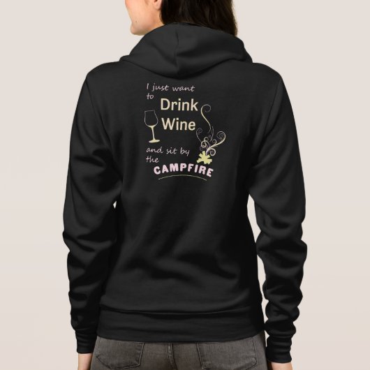 Le sweat - shirt à capuche de camping de vin de (Dos)
