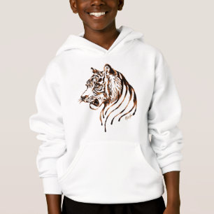 Le sweat - shirt à capuche de chocolat de tigre de
