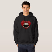 Le Sweat - shirt à capuche de Panda Valentine (Devant entier)