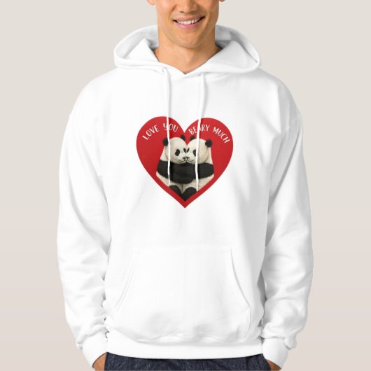 Le Sweat - shirt à capuche de Panda Valentine (Devant)