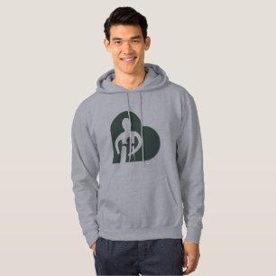 Le sweat - shirt à capuche des hommes (gris)