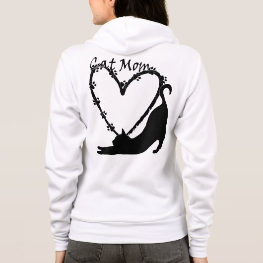 Le Sweat - shirt à capuche Parfait "Cat Mom" avec (Dos)