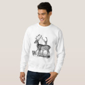Le sweatshirt classique des hommes de cerfs (Devant entier)