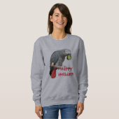Le sweatshirt de base de femmes de confort de gris (Devant entier)