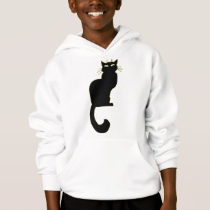 Le sweatshirt de l'enfant de chat noir de sweat -