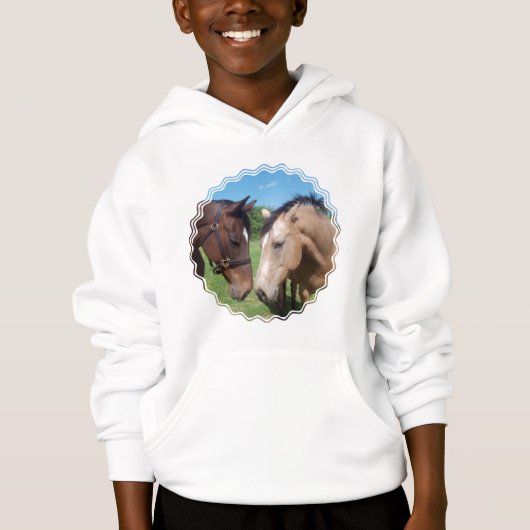 Le sweatshirt de l'enfant Romance de cheval (Devant)
