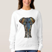 Le sweatshirt des femmes aztèques d'éléphant (Devant)
