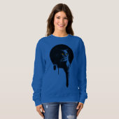 Le sweatshirt des femmes : Chat bleu britannique (Devant entier)