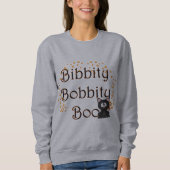 Le sweatshirt des femmes de chat noir de Halloween (Devant)
