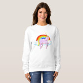 Le sweatshirt des femmes de licorne (Devant entier)