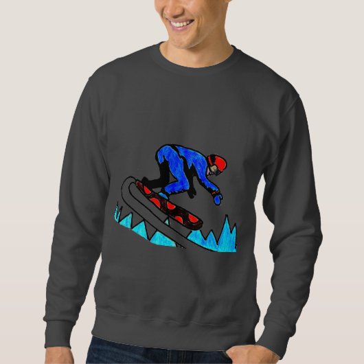 LE SWEATSHIRT DES HOMMES - SNOWBOARDING (Devant)