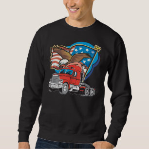 Le sweatshirt noir des hommes de camionneur