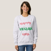 Le sweatshirt VÉGÉTALIEN de FILLE des femmes (Devant entier)