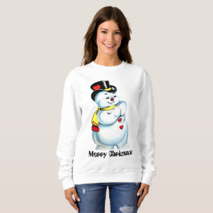 Le sweatshirt vintage des femmes de bonhomme de