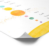 Le système solaire affiche éducative colorée (Coin)