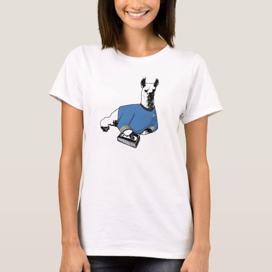 Le T-shirt 2015 de base des femmes de lama de (Devant)