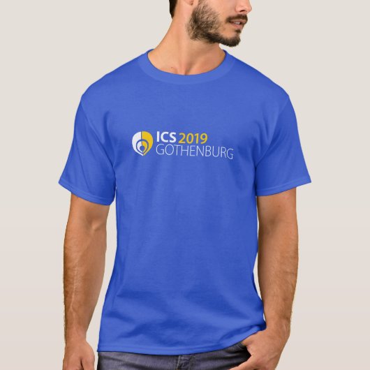 Le T-shirt 2019 des hommes d'ICS Gothenburg, bleu (Devant)