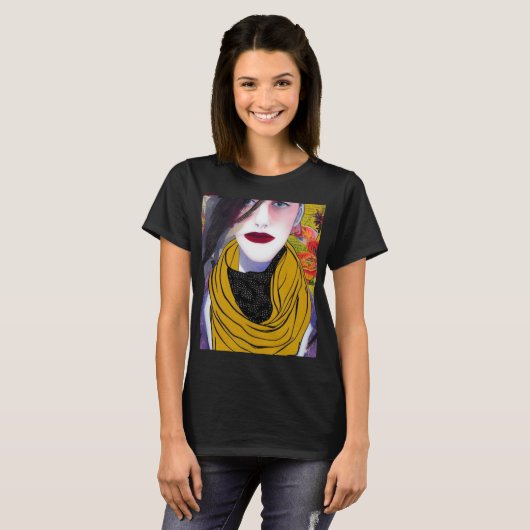 Le T-shirt à l'écharpe (Devant entier)