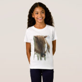 Le T-shirt adapté de la fille de cheval sauvage de (Devant entier)