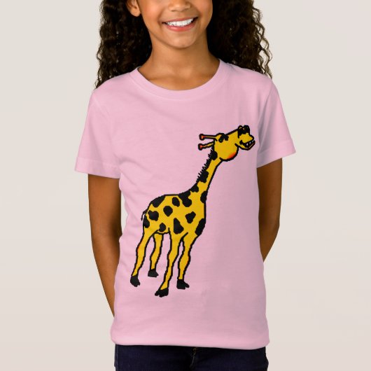 le T-shirt adapté par girafe de la fille (Devant)