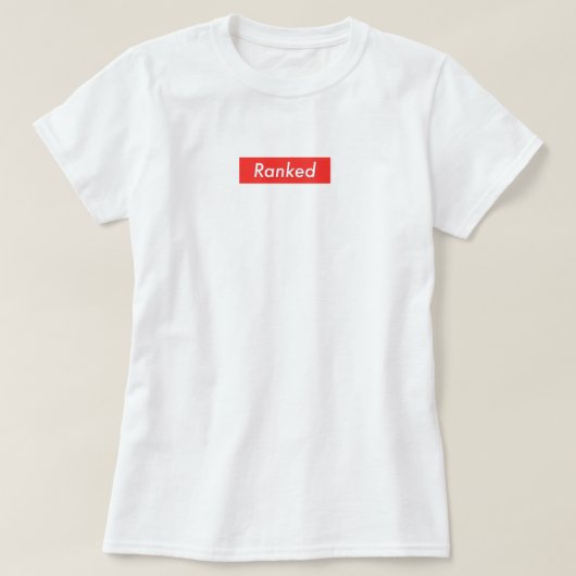 Le T-shirt blanc de base rangé des femmes (Design devant)