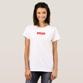 Le T-shirt blanc de base rangé des femmes (Devant entier)