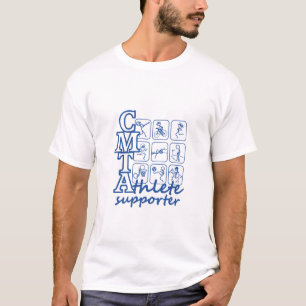 Le T-shirt blanc des hommes de défenseur d'athlète