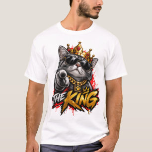 Le T-Shirt Chat Roi Cool Avec Couronne
