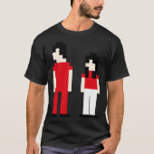 Le T-shirt classique Pixel à rayures blanches (Devant)