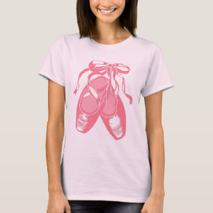 Le T-shirt de ballet des femmes rose-clair roses