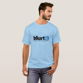 Le T-shirt de base bleu-clair des hommes (Devant entier)