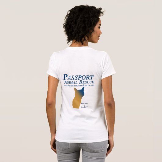 Le T-shirt de base des femmes de PAIR (Dos entier)