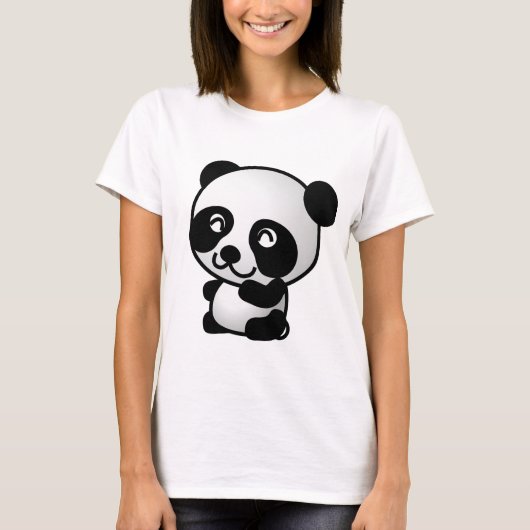 Le T-shirt de base des femmes de panda (Devant)