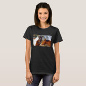 Le T-shirt de base des femmes mignonnes de cheval (Devant entier)
