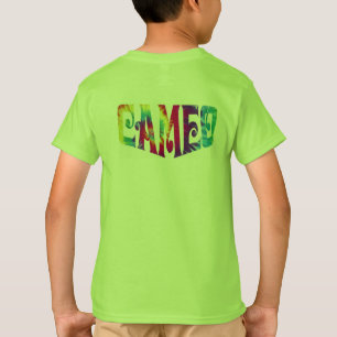Le T-shirt de camée d'enfants avec teignent en