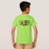 Le T-shirt de camée d'enfants avec teignent en (Dos entier)