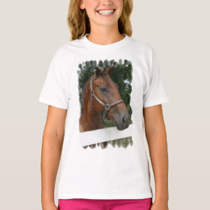 Le T-shirt de cheval de la fille quarte de photo