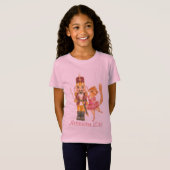 Le T-shirt de filles de ballet de casse-noix (Devant entier)