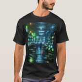 Le T-shirt de l’Unisex Neon Green Hacker’s Lair Cy (Devant)