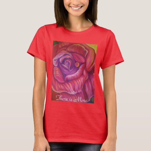 Le T-shirt de la femme avec la copie de rose de (Devant)