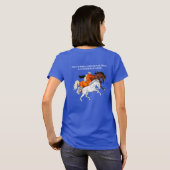 Le T-shirt de la femme courante de chevaux (Dos entier)