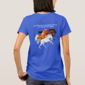 Le T-shirt de la femme courante de chevaux (Dos)